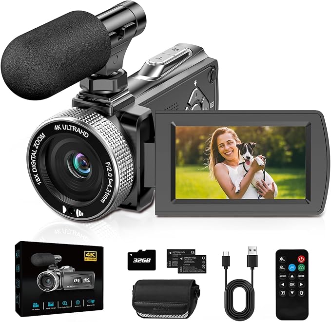 Video Camera 4K Camcorder 48MP