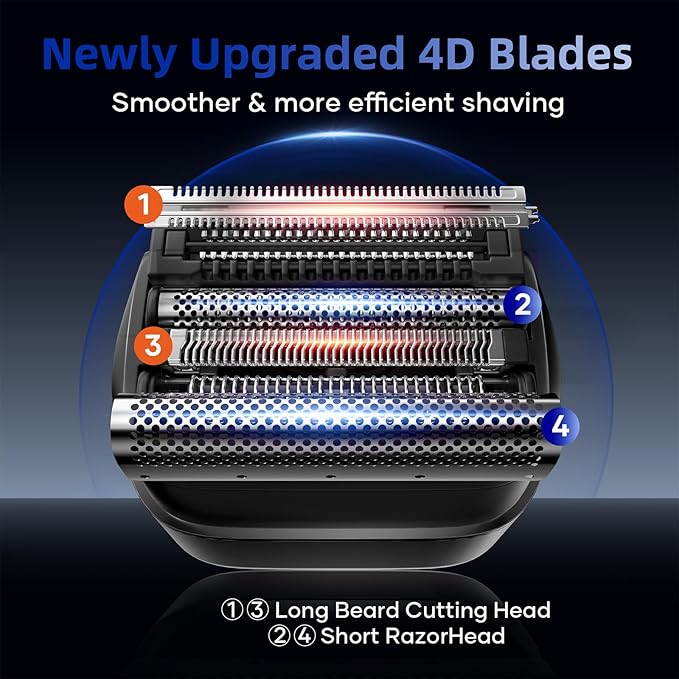 Kensen Upgraded 4 Floating Blades Foil Shave